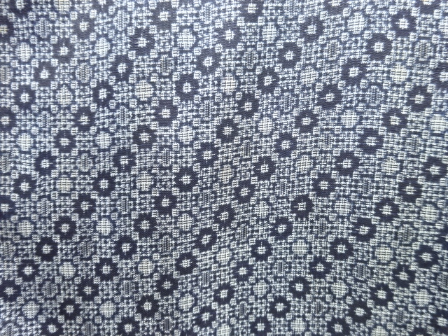 JAPANESE KIMONO / ANTIQUE KIMONO / SILK / DOROZOME / OSHIMA TSUMUGI / WOVEN DIAGONAL STRIPE